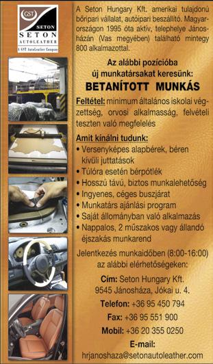 Tel: 00-43-664-599-96-95, 06/30/313-3516. CO2 hegesztőket, lakatosokat keresünk hosszú távra, korrekt bérezéssel. szakmunka01@gmail.