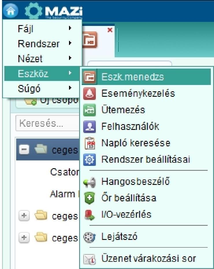 2 Csatlakozás VMS-A1 CMS programon keresztül Telepítse a letölthető CD állomány MAZi CMS könyvtárából a MAZi CMS.exe fájlt. Telepítés után indítsa el a programot.