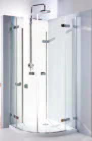 Next lkalmazott védőfelület Íves zuhanykabin 80 x 80 cm és 90 x 90 cm kifelé nyíló ajtó R Biztonsági üveg Üvegvastagság - fix elem/fal: 8 mm, ajtó 6 mm R Állítható Magasság Bejáratszélesség Sugár
