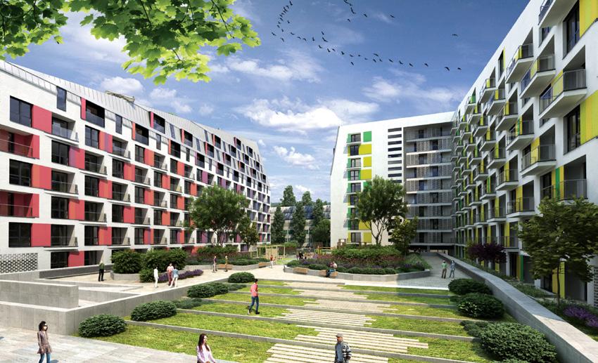 10 A lakópark A fejlesztés során az első ütemben 268 lakás épül fel.