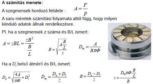 folyadéksúrlódási állapot kialakulását. A méretezéskor rendszerint ismert. a csapágyra ható F terhelés,. a tengely n fordulatszáma és. a T0 környezeti hőmérséklet.