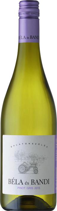Fehérborok / White Wines ETYEKI KÚRIA WHITE 2015 Etyek-Buda Királyleányka és szürkebarát Etyek mészköves dombjairól. Friss, citrusos illat, utána körte és grapefruit. Sokszínű sav, vagány struktúra.