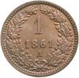 1 Krajcár (Cu) 1861 /Kremnitz/ Av: K K    Kranz/ 1