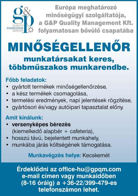 8 2017. június 12. KARRIERBETANÍTOTT varrónőket keresünk kecskeméti telephelyre (Szabó-Cseh Kft., Írisz u. 3., Auchan mellett), teljes munkaidőben, határozatlan időre.
