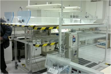 Dunai Finomítóban telepített fotobioreaktor rendszer Fényabszorpciós felület: 1,1 m 2 / panel Térfogat: 55-180 dm 3