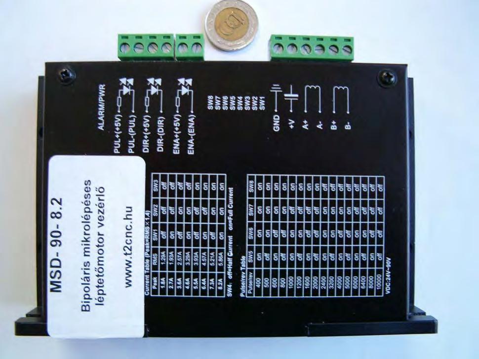 Kezelési útmutató az MSD-90-8.2 Alacsonyzajú léptetőmotor meghajtóhoz 1.