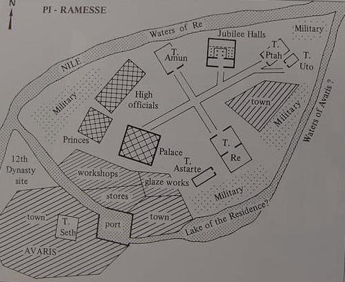palotáját Qantir városával azonosította. L. Habachi 1941-45 ásatásaira alapozva II.