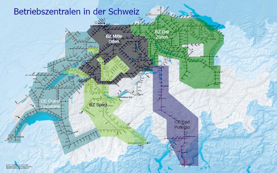 Controlguide Iltis N SBB Hálózat vezérlési körzetei Egyedül az SBB-nél 650 pályaudvar, 12.100 váltó és 12.