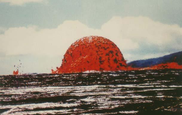 Magmás robbanásos vulkáni kitörések Lávabuborék, Mauna Ulu, Hawaii