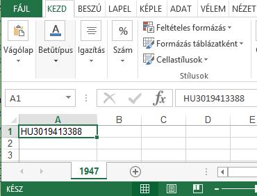 A 1947-Tejhasznú tehéntartás támogatásra alkalmas állatok szűkített listája XLS formátumban csak a támogatható állatok felsorolását tartalmazza.