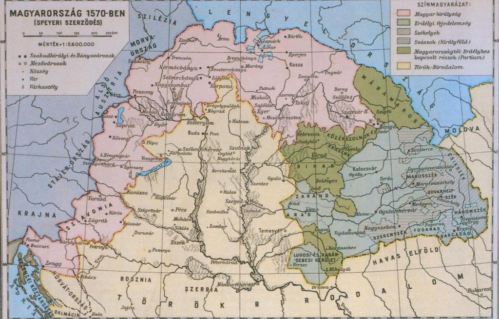 A török kor kezdete Magyarországon 1541: Buda bevétele, az ország de facto három részre szakad: Királyi