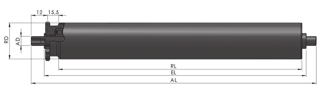 Hajtott támasztógörgők // 100 kg-ig 1K-ST-1/2-Z11 hegesztett Felhasználási területek: Ellencsapágy: könnyű és közepesen nehéz termékek hajtott görgős pályán történő továbbításához száraz és pormentes