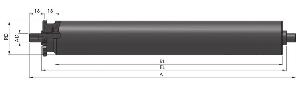 Hajtott támasztógörgők // 350 kg-ig 1K-ST-3/4-Z13 Felhasználási területek: Ellencsapágy: Hajtás: közepesen nehéz és nehéz termékek hajtott görgős pályán történő szállítására száraz és pormentes