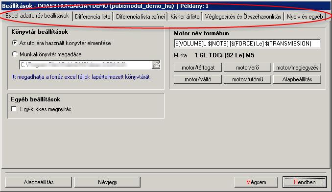 Ábra: Típusválaszték importáló és