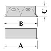 SK Süllyesztett, kompakt fénycsöves lámpatest dupla parabola tükörrel Recessed, compact luoresct luminaire, double parabolic louvre SK-U218K-- 0 270 0 n = 51% cd/klm CO C180 SK-211-.