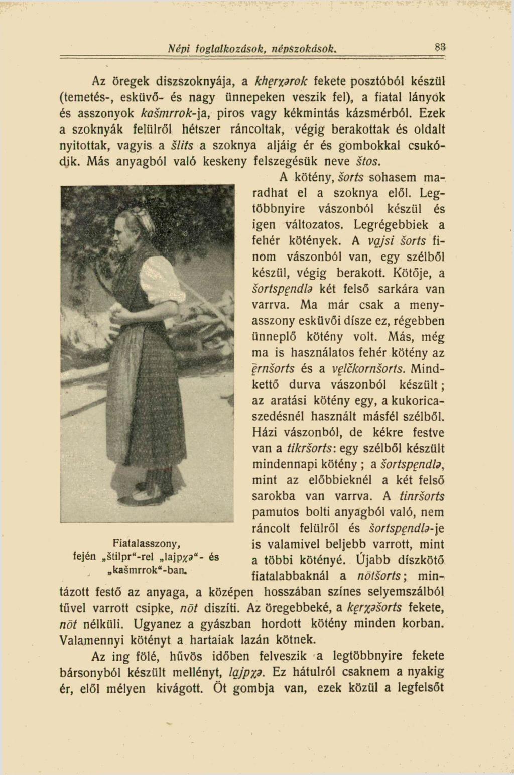 83 'Népifoglalkozások, népszokások.