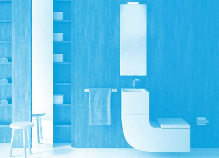 48 Fürdőszobacsaládok W + W * Design: Gabrielle és Oscar Buratti Mosdó és WC-csésze 2 az 1-ben