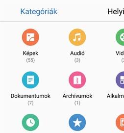 Biztonság és biztonsági mentések Fájlkezelés Mappák létrehozása Az eszköz könnyebb kezelhetőségéért, rendezze mappákba fájljait. 1 Nyissa meg: Fájlok.