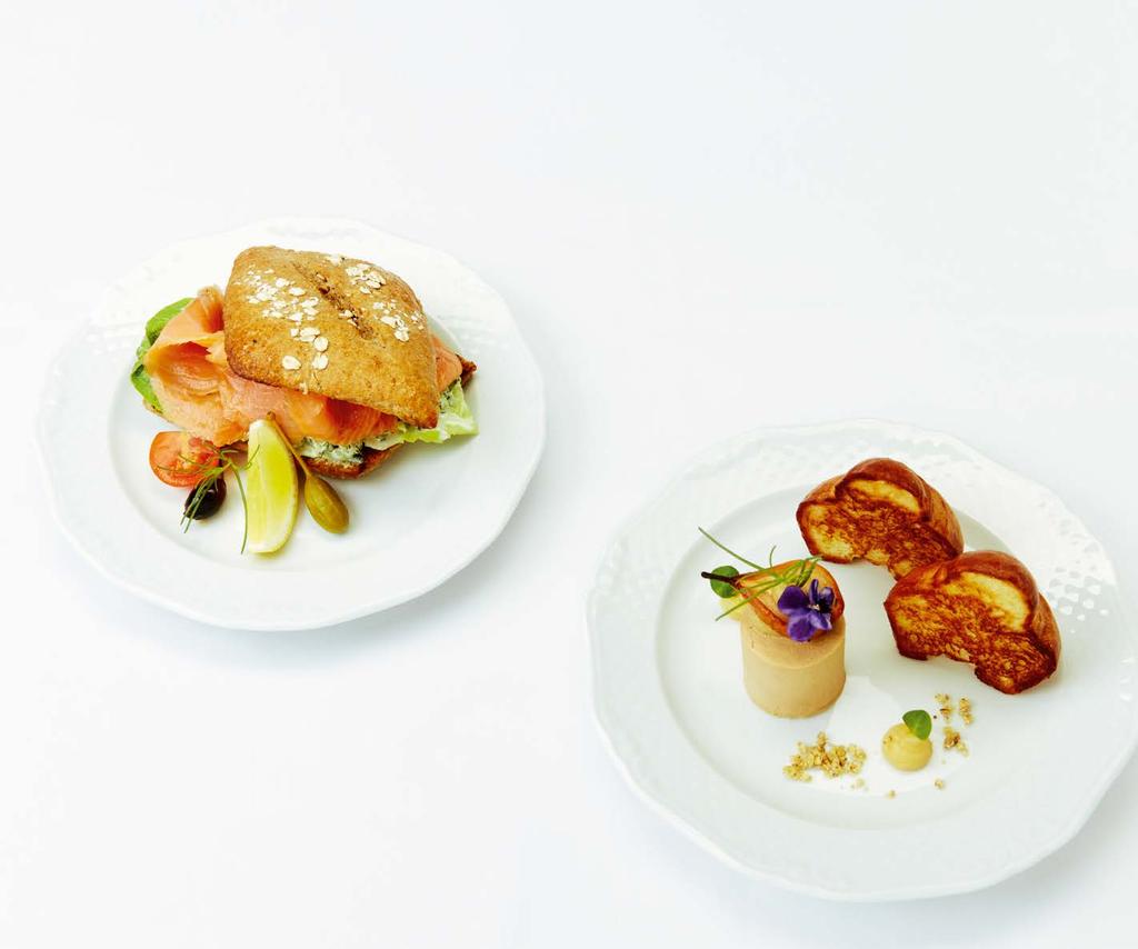 SZENDVICSEK Sandwiches / Sandwiches (11.30-tól / from 11.30 am / von 11.30 Uhr) LIBAMÁJ TERINNE PIRÍTOTT VAJAS BRIÓSSAL.
