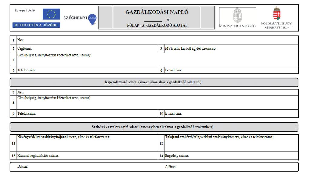 2. melléklet a 22/2017. (IV. 26.) FM rendelethez 8. melléklet a 9/2015.