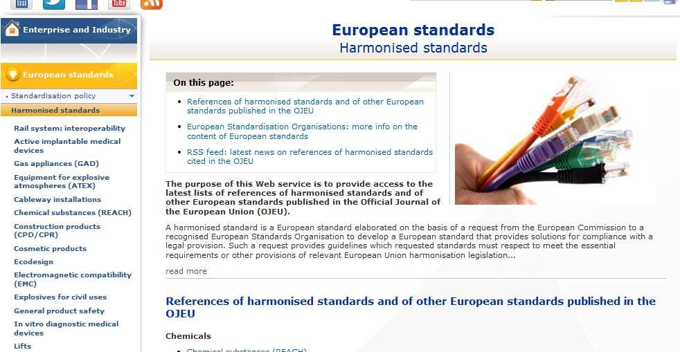 A harmonizált szabványok: http://ec.europa.