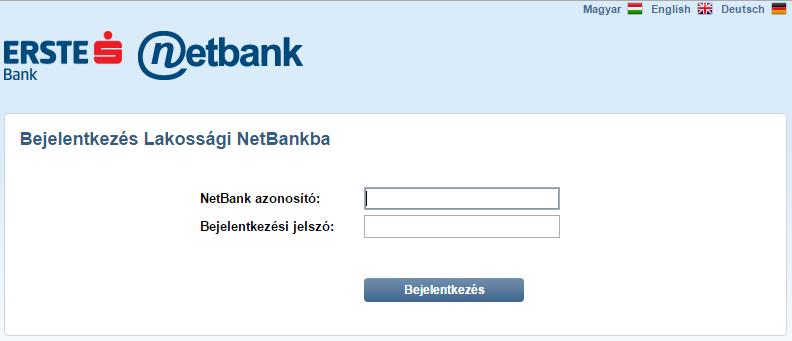 Erste netbank bejelentkezés
