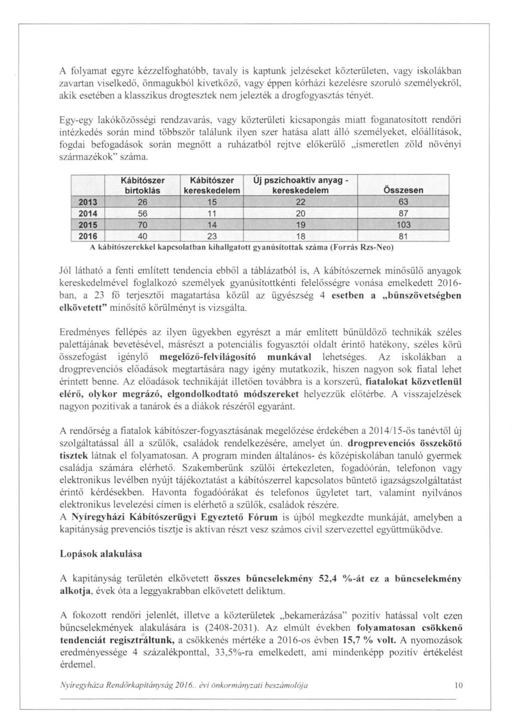 A folyamat egyre kézzelfoghatóbb, tavaly is kaptunk jelzéseket közterületen, vagy iskolákban zavartan viselkedö, önmagukból kivetközö, vagy éppen kórházi kezelésre szoruló személ yekröl, akik