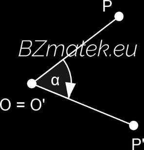 α < 0 α > 0 A forgatást az O pontja és az α irányított szög egyértelműen meghatározza. A forgatás előállítható síkbeli mozgatással.