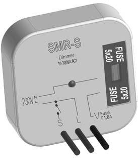 Fényerőszabályzó MR, MRU EA kód MR /0V: 85958858 MRU /0V: 859588078 Technikai paraméterek MR MRU nyomógombbal vezérelhető fényerőszabályzás, rejtett, kapcsoló mögé szerelhető kivitelben (MR nem