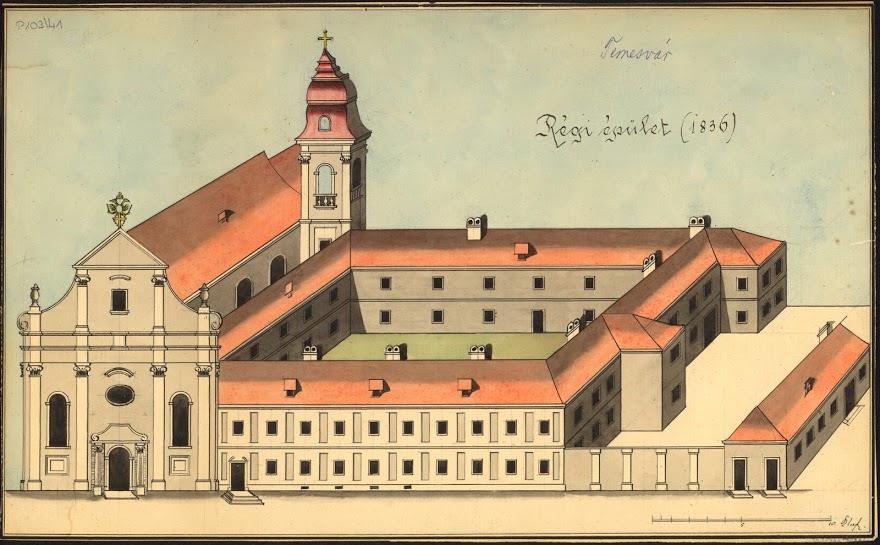 79 2. Az egykori temesvári ferences templom, tervrajz, 1836 (Piarista Rend Magyar Tartománya Központi Levéltára) A kapisztránusok nemcsak a bunyevácok, délszlávok szerzetesei voltak, hanem az itt élő