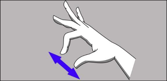 9.6 Összehúzás, széthúzás Két ujját egymástól el, vagy egymás felé csúsztatva nagyíthat fotón, vagy térképen. A készülék egy bizonyos tétlenség után kikapcsolja a képernyőt.