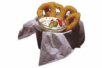 590 Ft Sült Hagyma Karika Dep-pel (10db) Fried Onion Rings (10ps) Gebratenen Zwiebelnringen (10stk) 1.