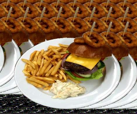 Hamburgerek és Szendvicsek Marha és Sertés Hamburgers and Sandwiches Beef and Pork/ Rind und Schwein Champs Marhaburger Champs Beef Burger Bélszín Steak Zöldborsmártással és Steak Burgonyával 4.