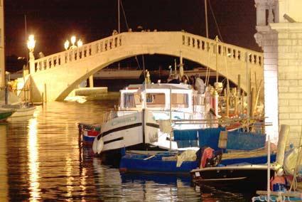 A csatornahajózás Velence lagúnáiban, a Brenta-csatornában és Grado-tól Porto