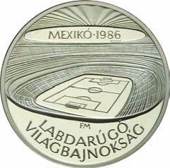 the soccer stadium, above MEXIKÓ - 1986, alul /unten/ below LABDARÚGÓ / VILÁGBAJNOKSÁG felette mesterjegy /darüber Meisterzeichen/ above designer s mark FM Irodalom /Literatur/ Literature: