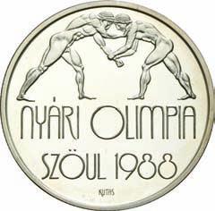 1988. évi Nyári Olimpiai Játékok - Szöul Olympische Sommerspiele 1988 - Seoul Summer Olympic Games 1988 - Seoul 500 Forint Ag 900-28 g - 40 mm - 2,7 mm 1987. 03. 25.