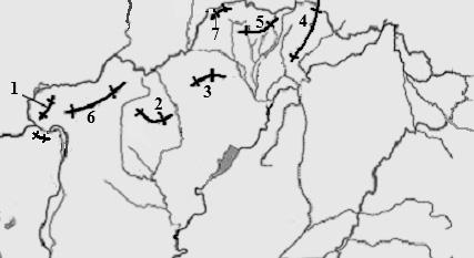 Földrajz angol nyelven középszint Név:... osztály:... 3. Hikers went on trips in the mountains marked in the outline map. Solve the problems after examining the outline map.