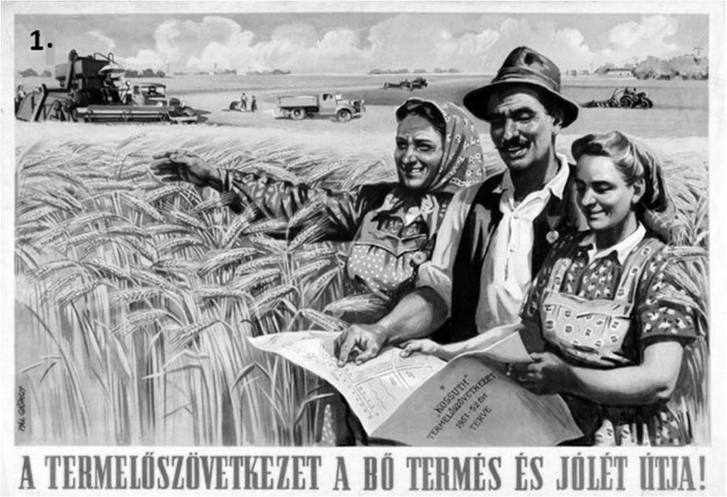 (1 punto / elemento) Manifesto dagli anni 50 LA COOPERATIVA È LA VIA CHE CONDUCE A UN