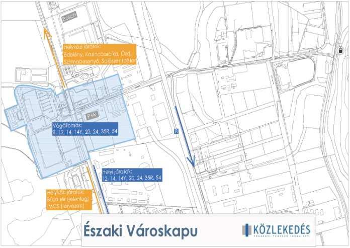 Sportrepülőtér, benzinkutak, kereskedelem (hipermarketek és kisebb üzletek), illetve tervezett állapotban egy vasúti megállóhely is a Városkapu része.