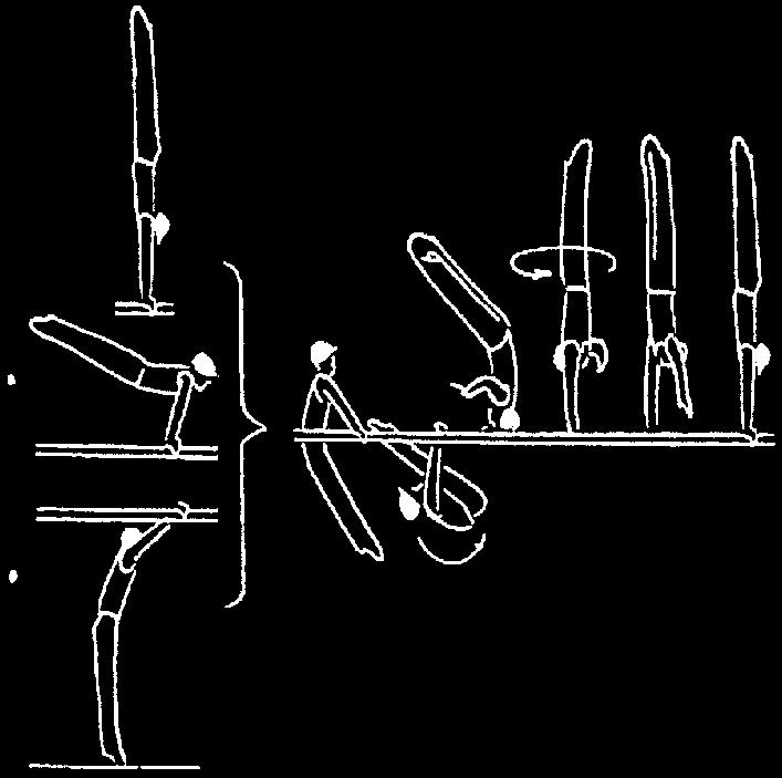 Basket to handstand or with inlocation (el-grip) and hop to hdst. Also to one rail. Felge al ap.