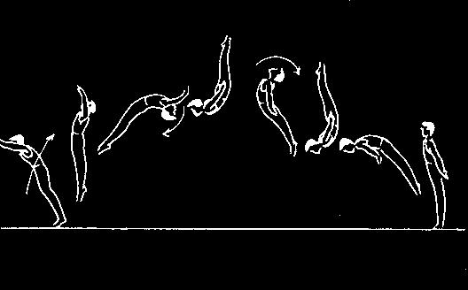 EG III: Parties acrobatiques en arrière saltos et renversements), et saltos en arriéré avec demi tour - Acrobatic elements backward (saltos and handsprings),