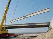 A két hídhoz összesen 45 db SHI120 jelű hídgerenda lett beépítve 29,8 és 32,8 m