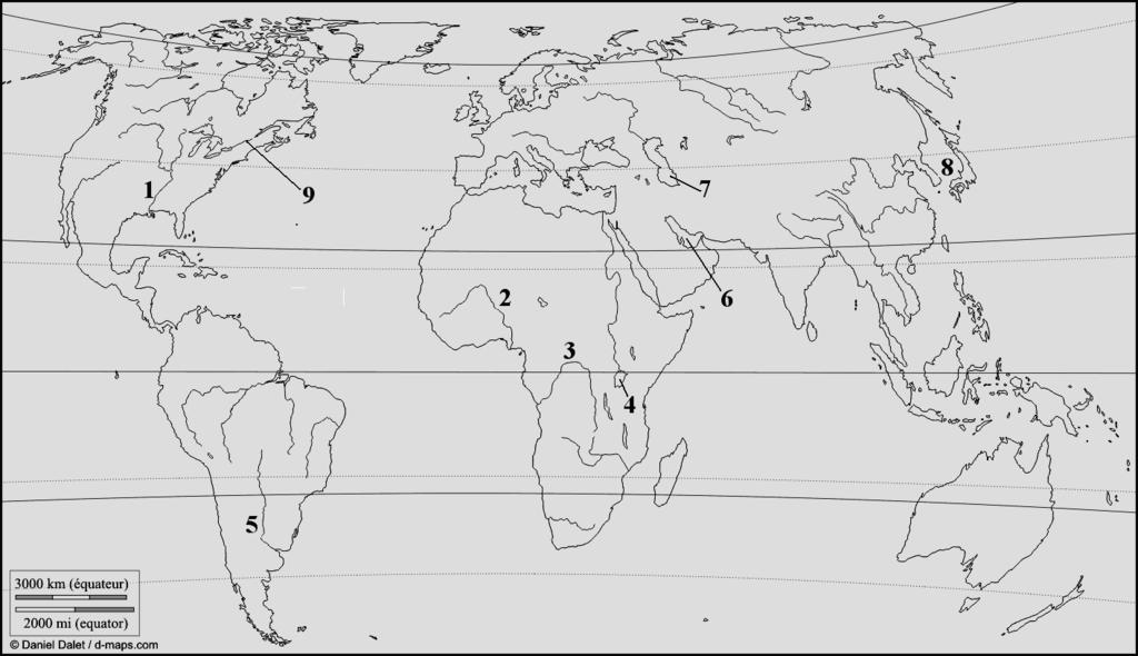 1. Teil Zu diesem Aufgabenblattteil darf kein Atlas benutzt werden! 1. Betrachten Sie die Landkarte und lösen Sie die dazu gehörenden Aufgaben!