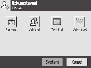 .3. Uživatelské profily Uživatelské profily se používají k úpravě váhy, aby vyhovovala konkrétním aplikacím a osobním pracovním metodám nebo konkrétním úlohám vážení.