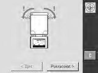 Vyrovnání váhy Váha má zabudovaný senzor náklonu, který neustále monitoruje správné horizontální vyrovnání.