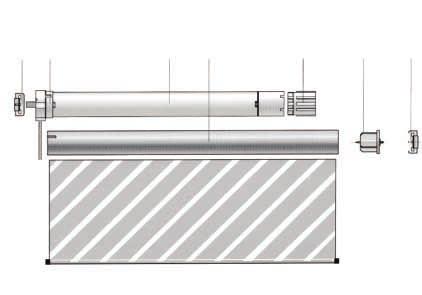 Concept 25 LT 28, motor 24V, pentru sisteme de umbrire interioară LT 28 - motor roletă uchwyt Suport mocujàcy motor adapter Adaptor Motor LT 28 nap d Motor LT LT 28 rura Arbore nawojowa Antrenor