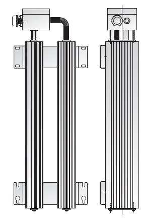 Für den Dauerleistungsbereich von 400 W bis ca. 800 W gibt es die Möglichkeit, 2 oder 3 ALW 80 mit einer Baulänge von 300 mm oder 400 mm zu Mehrfachmodulen zu verschalten. Die zulässigen Dauer- bzw.