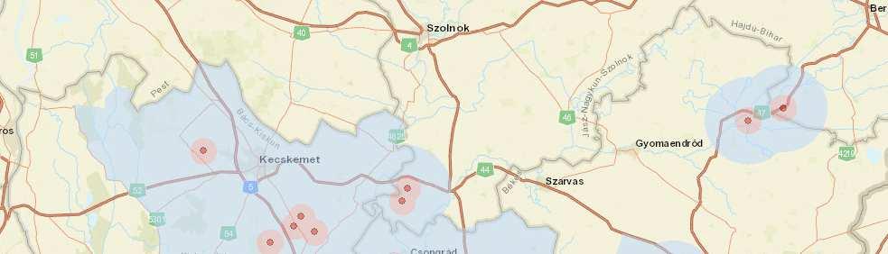 Áttekintő térkép (Bács-Kiskun, Csongrád,