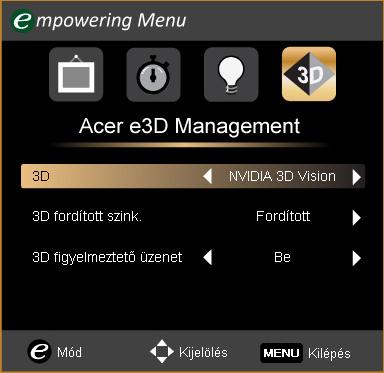 A 3D lehetőségek közül válassza az Nvidia 3D Vision elemet.