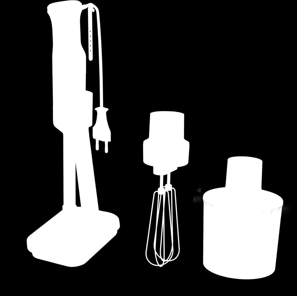 Barra luminosa con indicazione di velocità B. Selettore di velocità C. Pulsante ON/OFF D. Pulsante per alta velocità (TURBO) E. Impugnatura F. Albero di miscelazione di metallo G.